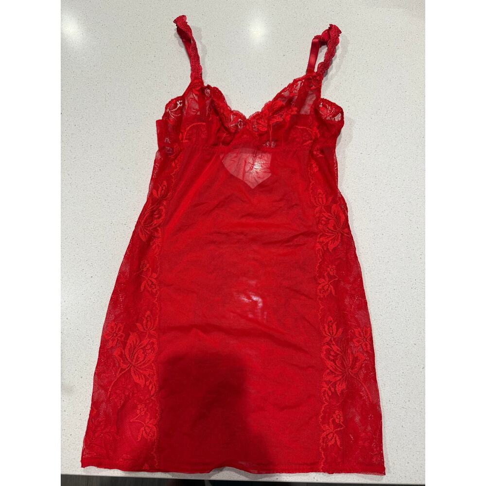 Victoria's Secret Babydoll Slip Dress with‎ Lace in Red S